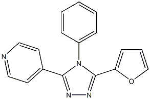 4-(5-furan-2-yl-4-phenyl-4H-1,2,4-triazol-3-yl)pyridine Struktur