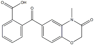 2-[(4-methyl-3-oxo-3,4-dihydro-2H-1,4-benzoxazin-6-yl)carbonyl]benzoic acid Struktur