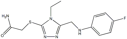 2-({4-ethyl-5-[(4-fluoroanilino)methyl]-4H-1,2,4-triazol-3-yl}sulfanyl)acetamide Struktur