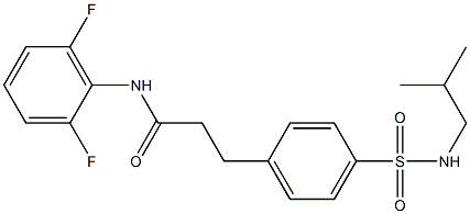 N-(2,6-difluorophenyl)-3-{4-[(isobutylamino)sulfonyl]phenyl}propanamide Struktur