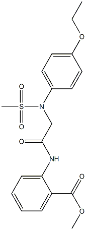 methyl 2-({[[4-(ethyloxy)phenyl](methylsulfonyl)amino]acetyl}amino)benzoate Struktur