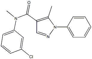 N-(3-chlorophenyl)-N,5-dimethyl-1-phenyl-1H-pyrazole-4-carboxamide Struktur