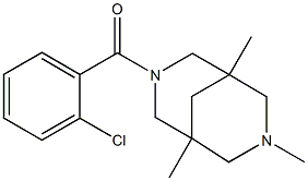 3-(2-chlorobenzoyl)-1,5,7-trimethyl-3,7-diazabicyclo[3.3.1]nonane Struktur