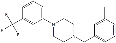 1-(3-methylbenzyl)-4-[3-(trifluoromethyl)phenyl]piperazine Struktur