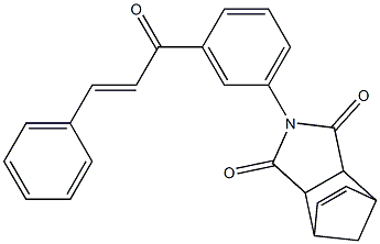 4-(3-cinnamoylphenyl)-4-azatricyclo[5.2.1.0~2,6~]dec-8-ene-3,5-dione Struktur