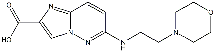 6-{[2-(4-morpholinyl)ethyl]amino}imidazo[1,2-b]pyridazine-2-carboxylic acid Struktur