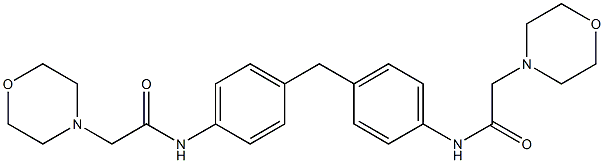 2-(4-morpholinyl)-N-(4-{4-[(4-morpholinylacetyl)amino]benzyl}phenyl)acetamide Struktur