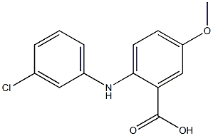 2-(3-chloroanilino)-5-methoxybenzoic acid Struktur