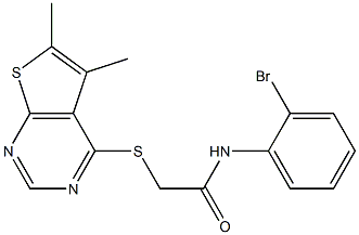 N-(2-bromophenyl)-2-[(5,6-dimethylthieno[2,3-d]pyrimidin-4-yl)sulfanyl]acetamide Struktur