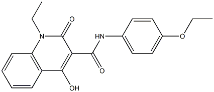 N-(4-ethoxyphenyl)-1-ethyl-4-hydroxy-2-oxo-1,2-dihydro-3-quinolinecarboxamide Struktur