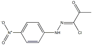 N-{4-nitrophenyl}-2-oxopropanehydrazonoyl chloride Struktur