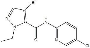 4-bromo-N-(5-chloro-2-pyridinyl)-1-ethyl-1H-pyrazole-5-carboxamide Struktur