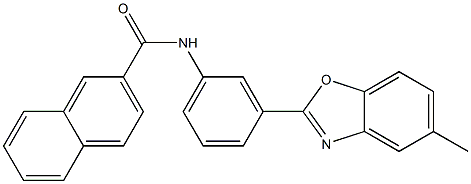 N-[3-(5-methyl-1,3-benzoxazol-2-yl)phenyl]-2-naphthamide Struktur