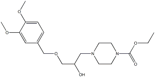 ethyl 4-{3-[(3,4-dimethoxybenzyl)oxy]-2-hydroxypropyl}-1-piperazinecarboxylate Struktur