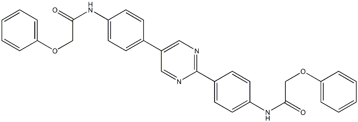 2-phenoxy-N-[4-(2-{4-[(phenoxyacetyl)amino]phenyl}-5-pyrimidinyl)phenyl]acetamide Struktur