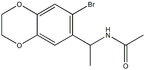 N-[1-(7-bromo-2,3-dihydro-1,4-benzodioxin-6-yl)ethyl]acetamide Struktur