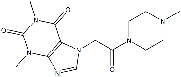 1,3-dimethyl-7-[2-(4-methyl-1-piperazinyl)-2-oxoethyl]-3,7-dihydro-1H-purine-2,6-dione Struktur