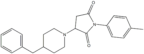 3-(4-benzyl-1-piperidinyl)-1-(4-methylphenyl)-2,5-pyrrolidinedione Struktur