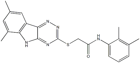 N-(2,3-dimethylphenyl)-2-[(6,8-dimethyl-5H-[1,2,4]triazino[5,6-b]indol-3-yl)sulfanyl]acetamide Struktur