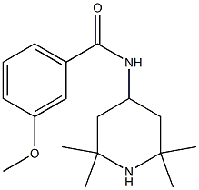 3-methoxy-N-(2,2,6,6-tetramethyl-4-piperidinyl)benzamide Struktur