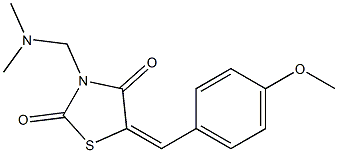 3-[(dimethylamino)methyl]-5-(4-methoxybenzylidene)-1,3-thiazolidine-2,4-dione Struktur