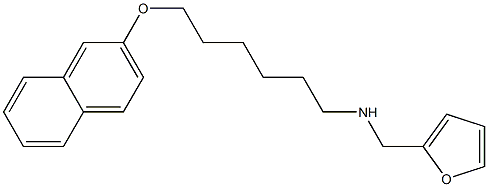 N-(2-furylmethyl)-6-(2-naphthyloxy)hexan-1-amine Struktur