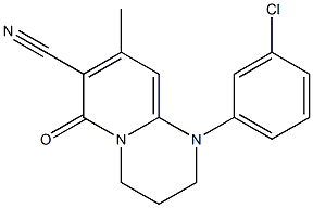 1-(3-chlorophenyl)-8-methyl-6-oxo-1,3,4,6-tetrahydro-2H-pyrido[1,2-a]pyrimidine-7-carbonitrile Struktur