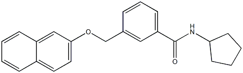 N-cyclopentyl-3-[(2-naphthyloxy)methyl]benzamide Struktur