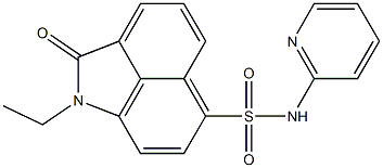 1-ethyl-2-oxo-N-pyridin-2-yl-1,2-dihydrobenzo[cd]indole-6-sulfonamide Struktur