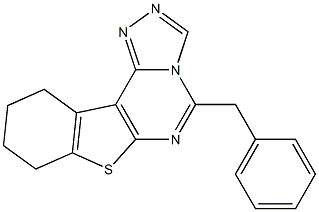 5-benzyl-8,9,10,11-tetrahydro[1]benzothieno[3,2-e][1,2,4]triazolo[4,3-c]pyrimidine Struktur