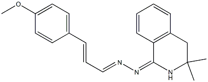 3-(4-methoxyphenyl)acrylaldehyde (3,3-dimethyl-3,4-dihydro-1(2H)-isoquinolinylidene)hydrazone Struktur