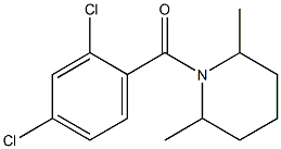 1-(2,4-dichlorobenzoyl)-2,6-dimethylpiperidine Struktur