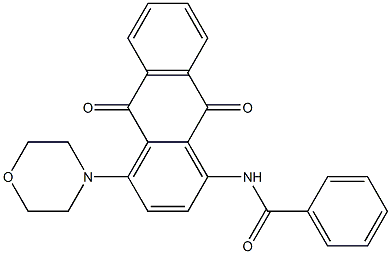 N-[4-(4-morpholinyl)-9,10-dioxo-9,10-dihydro-1-anthracenyl]benzamide Struktur