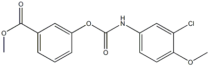 methyl 3-{[(3-chloro-4-methoxyanilino)carbonyl]oxy}benzoate Struktur