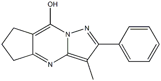 3-methyl-2-phenyl-6,7-dihydro-5H-cyclopenta[d]pyrazolo[1,5-a]pyrimidin-8-ol Struktur