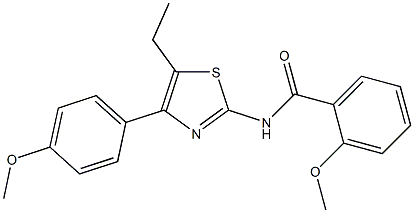 N-[5-ethyl-4-(4-methoxyphenyl)-1,3-thiazol-2-yl]-2-methoxybenzamide Struktur