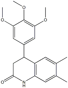 6,7-dimethyl-4-(3,4,5-trimethoxyphenyl)-3,4-dihydro-2(1H)-quinolinone Struktur