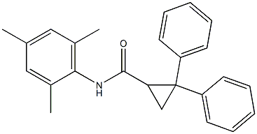 N-mesityl-2,2-diphenylcyclopropanecarboxamide Struktur