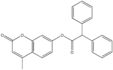 4-methyl-2-oxo-2H-chromen-7-yl diphenylacetate Struktur