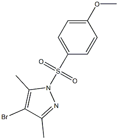 4-[(4-bromo-3,5-dimethyl-1H-pyrazol-1-yl)sulfonyl]phenyl methyl ether Struktur