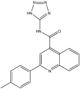 2-(4-methylphenyl)-N-(1H-tetraazol-5-yl)-4-quinolinecarboxamide Struktur