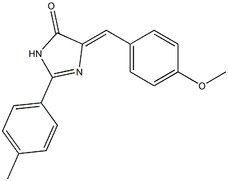 5-(4-methoxybenzylidene)-2-(4-methylphenyl)-3,5-dihydro-4H-imidazol-4-one Struktur