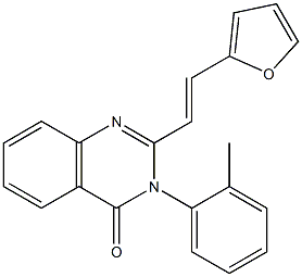 2-[2-(2-furyl)vinyl]-3-(2-methylphenyl)-4(3H)-quinazolinone Struktur