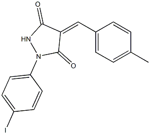 1-(4-iodophenyl)-4-(4-methylbenzylidene)-3,5-pyrazolidinedione Struktur