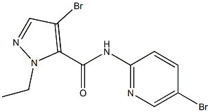 4-bromo-N-(5-bromo-2-pyridinyl)-1-ethyl-1H-pyrazole-5-carboxamide Struktur