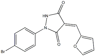 1-(4-bromophenyl)-4-(2-furylmethylene)-3,5-pyrazolidinedione Struktur