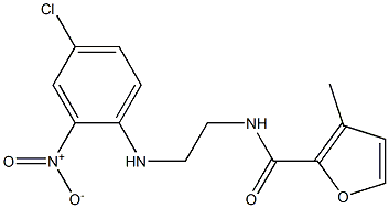 N-(2-{4-chloro-2-nitroanilino}ethyl)-3-methyl-2-furamide Struktur