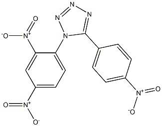 1-{2,4-bisnitrophenyl}-5-{4-nitrophenyl}-1H-tetraazole Struktur