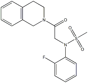 N-[2-(3,4-dihydro-2(1H)-isoquinolinyl)-2-oxoethyl]-N-(2-fluorophenyl)methanesulfonamide Struktur