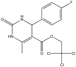 2,2,2-trichloroethyl 4-(4-fluorophenyl)-6-methyl-2-oxo-1,2,3,4-tetrahydro-5-pyrimidinecarboxylate Struktur